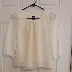 Route 66 Kids White Blouse with Bow